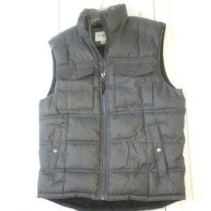 Gray Quilted Puffer Vest Medium